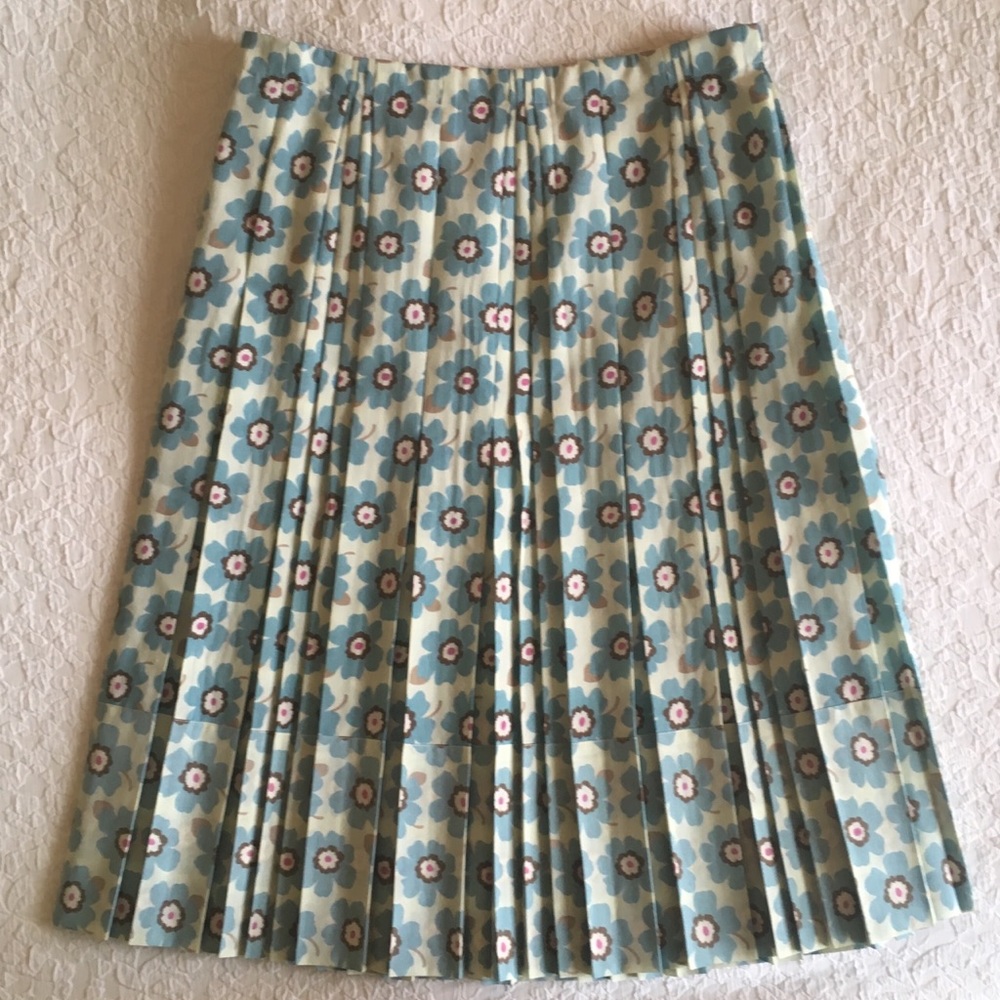 Vera Wang Lavender Label Floral Pleated Skirt